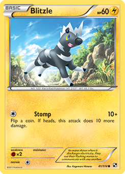 Blitzle 41/114 Pokémon card from Black & White for sale at best price