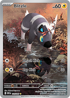 Illustration rare Pokémon card Blitzle 114/86 from White Flare expansion