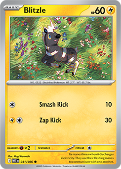 Common Pokémon card Blitzle 31/86 from White Flare expansion