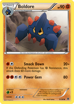 Boldore 51/98 Pokémon card from Emerging Powers for sale at best price