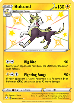 Shining Pokémon Pokémon card Boltund SV040/SV122 from Shining Fates expansion