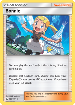 Uncommon Pokémon card Bonnie 103/131 from Forbidden Light expansion