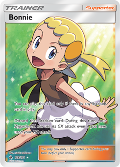 Full Art Trainer Pokémon card Bonnie 128/131 from Forbidden Light expansion
