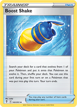 Boost Shake 142/203 Pokémon card from Evolving Skies for sale at best price