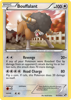 Bouffalant 91/114 Pokémon card from Black & White for sale at best price