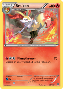 Braixen 26/162 Pokémon card from Breakthrough for sale at best price