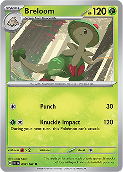 Breloom 7/162 Pokémon card from Temporal Forces for sale at best price