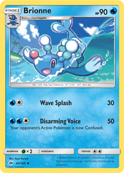 Brionne 40/149 Pokémon card from Sun & Moon for sale at best price
