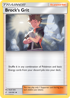 Brock's Grit 135/181 Pokémon card from Team Up for sale at best price
