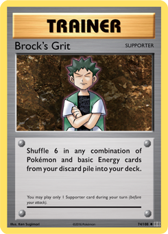 107/108 NM/M Brock's Grit Holo - XY Evolutions 