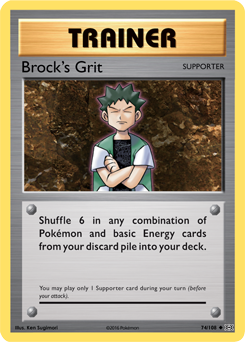 Brock's Grit 74/108 Pokémon card from Evolutions for sale at best price