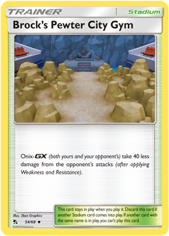Brock's Pewter City Gym 54/68 Pokémon card from Hidden Fates for sale at best price