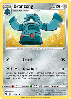 Bronzong 130/192 Pokémon card from Rebel Clash for sale at best price
