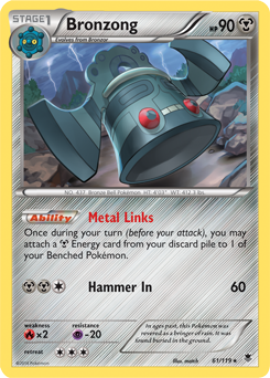 Bronzong 61/119 Pokémon card from Phantom Forces for sale at best price