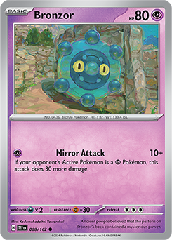 Bronzor 68/162 Pokémon card from Temporal Forces for sale at best price