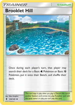 Uncommon Pokémon card Brooklet Hill 120/145 from Guardians Rising expansion