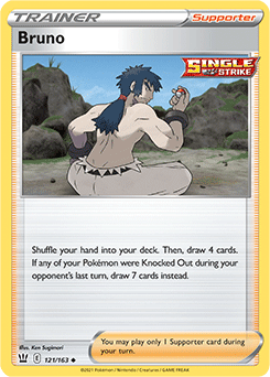 Bruno 121/163 Pokémon card from Battle Styles for sale at best price