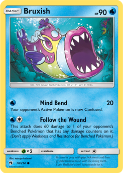 Bruxish 70/214 Pokémon card from Lost Thunder for sale at best price