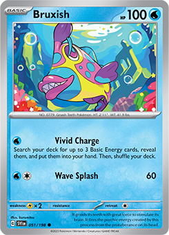 Common Pokémon card Bruxish 051/198 from Scarlet & Violet expansion