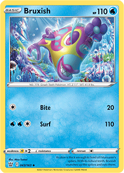 Bruxish 43/163 Pokémon card from Battle Styles for sale at best price