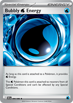 Rare Pokémon card Bubbly Water Energy 84/86 from Chaos Rising expansion
