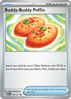 Carte Pokémon Communes Poffin Copain-Copain 184/217 de la série Héros Transcendants