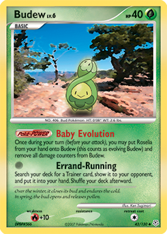 Budew 43/130 Pokémon card from Diamond & Pearl for sale at best price