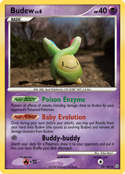 Budew 33/100 Pokémon card from Stormfront for sale at best price