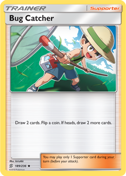 Uncommon Pokémon card Bug Catcher 189/236 from Unified Minds expansion