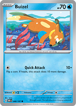 Buizel 48/197 Pokémon card from Obsidian Flames for sale at best price