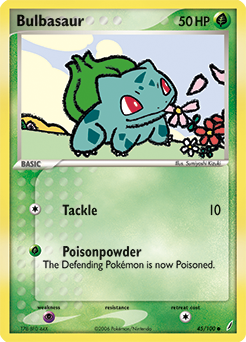 Bulbasaur 45/100 Pokémon card from Ex Crystal Guardians for sale at best price