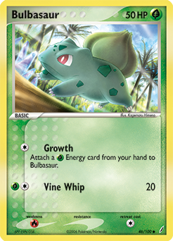 Carte Pokémon Bulbizarre 46/100 de la série Ex Gardiens de Cristal en vente au meilleur prix