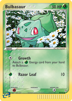 Common Pokémon card Bulbasaur 39/95 from Ex Team Magma vs Team Aqua expansion