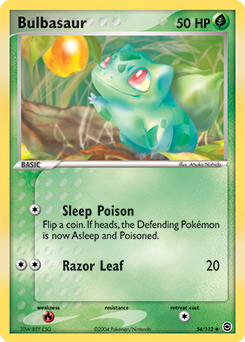 Carte Pokémon Bulbizarre 54/112 de la série Ex Rouge Feu Vert Feuille en vente au meilleur prix