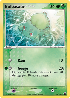 Carte Pokémon Bulbizarre 55/112 de la série Ex Rouge Feu Vert Feuille en vente au meilleur prix