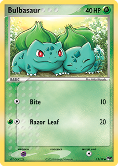 Common Pokémon card Bulbasaur 12/17 from POP 2 expansion