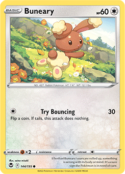 Buneary 144/195 Pokémon card from Silver Tempest for sale at best price