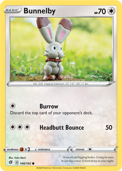 Bunnelby 146/192 Pokémon card from Rebel Clash for sale at best price