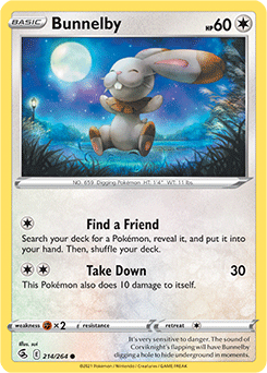 Bunnelby 214/264 Pokémon card from Fusion Strike for sale at best price