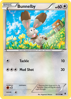 Bunnelby 87/119 Pokémon card from Phantom Forces for sale at best price