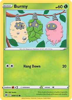 Burmy 009/172 Pokémon card from Brilliant Stars for sale at best price