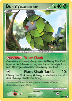 Carte Pokémon Burmy Plant Cloak 11/17 de la série POP 7 en vente au meilleur prix