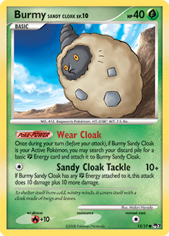 Carte Pokémon Burmy Sand Cloak 12/17 de la série POP 7 en vente au meilleur prix