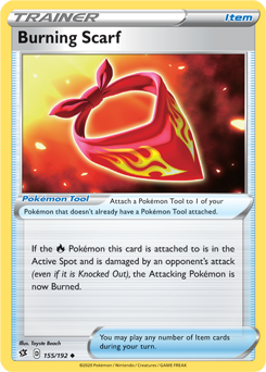 Burning Scarf 155/192 Pokémon card from Rebel Clash for sale at best price