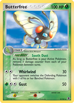 Carte Pokémon Papilusion 2/112 de la série Ex Rouge Feu Vert Feuille en vente au meilleur prix