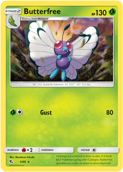 Butterfree 3/68 Pokémon card from Hidden Fates for sale at best price