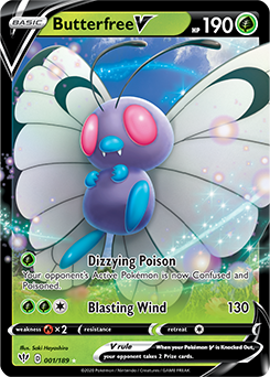 Butterfree V 1/189 Pokémon card from Darkness Ablaze for sale at best price