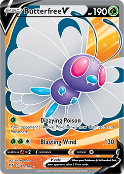 Butterfree V 177/189 Pokémon card from Darkness Ablaze for sale at best price