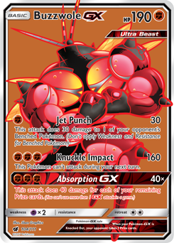 Pokemon - Buzzwole GX SM69 Ultra Beast Card - Holo Foil - Promo