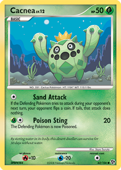 Cacnea 62/106 Pokémon card from Great Encounters for sale at best price